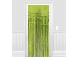 Kiwi Green Foil Fringe Door Curtain