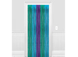 Sparkling Sapphire Foil Fringed Door Curtain