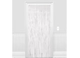 White Foil Fringe Door Curtain