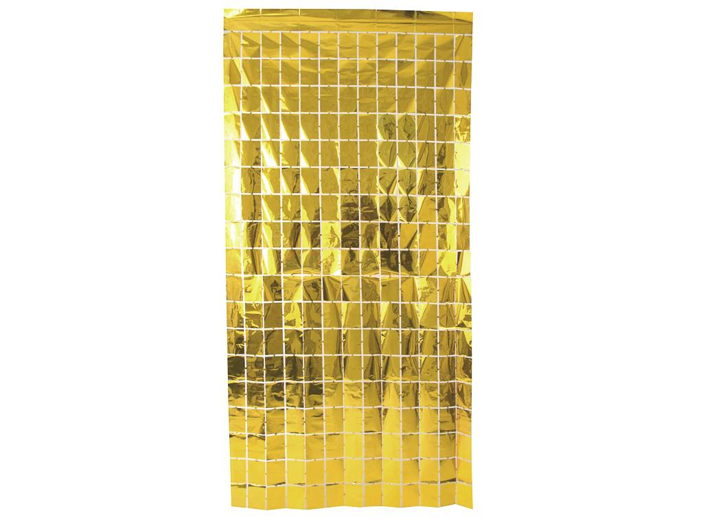 Foil Squares Party Backdrop - Gold