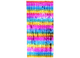 Foil Squares Party Backdrop - Rainbow