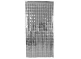 Foil Squares Party Backdrop - Silver