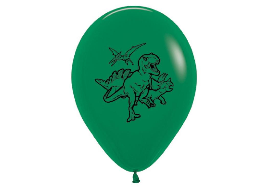 Green Dinosaur Balloons 5pk