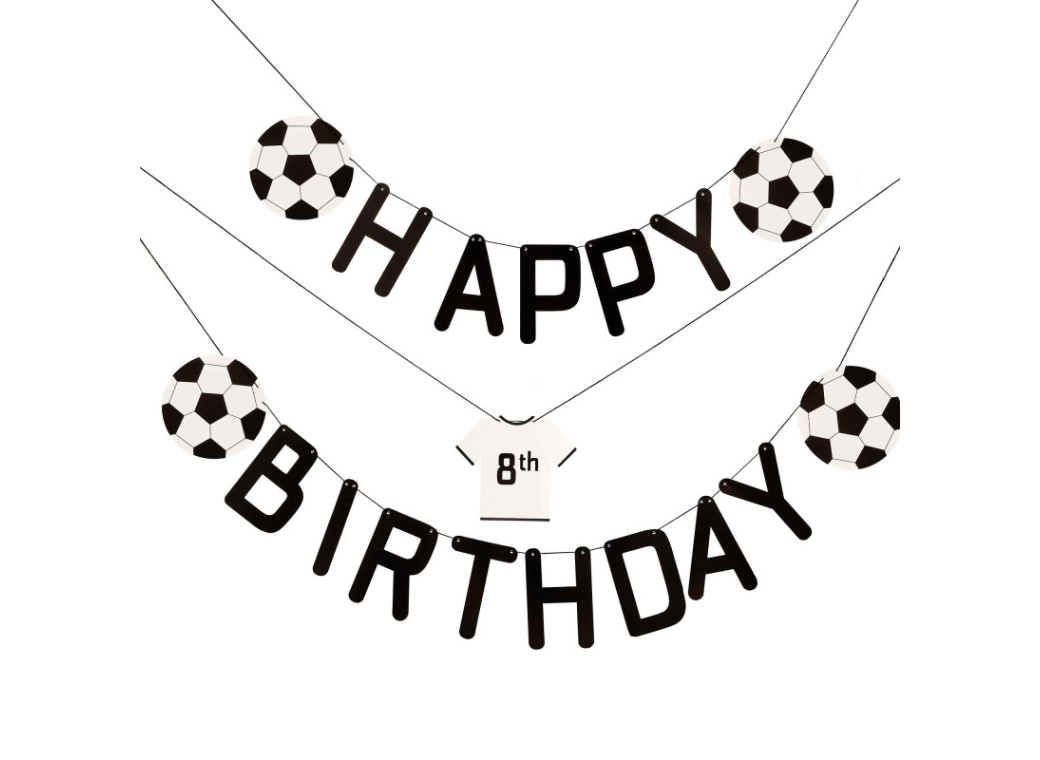 Kick Off Party Custom Happy Birthday Banner