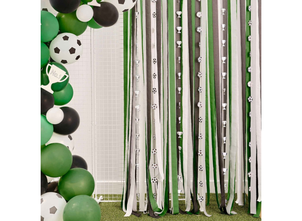 Kick Off Party Football Backdrop