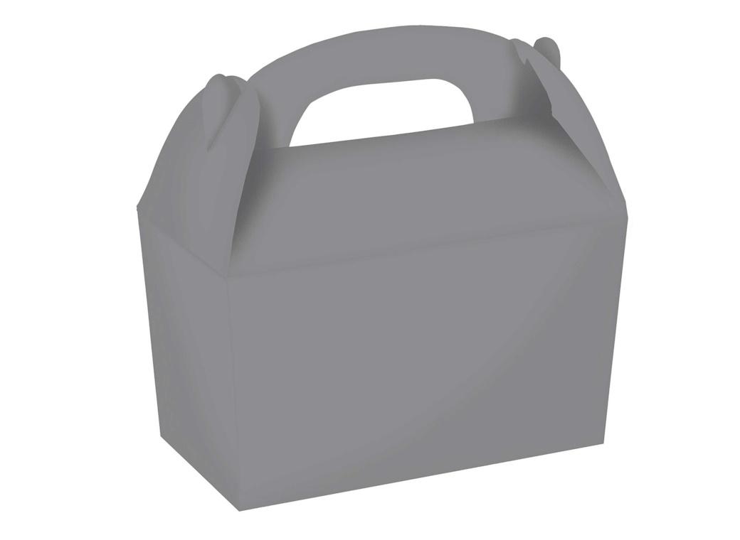 Gable Treat Boxes 4pk - Silver