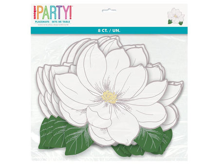 Garden Party Flower Shaped Placemats 8pk