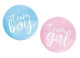 Gender Reveal Badges 10pk