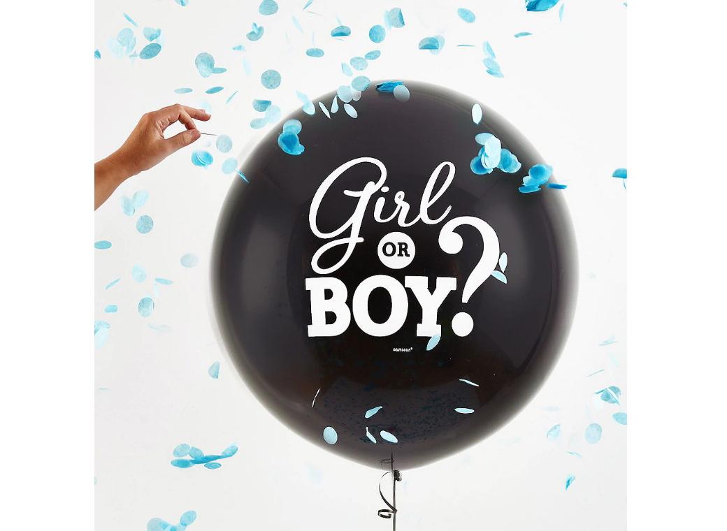 Gender Reveal Balloon with Confetti - Boy