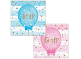 Gender Reveal Balloons Beverage Napkins 16pk