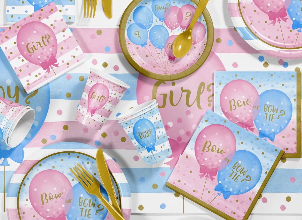 Gender Reveal Balloons Lunch Napkins 16pk