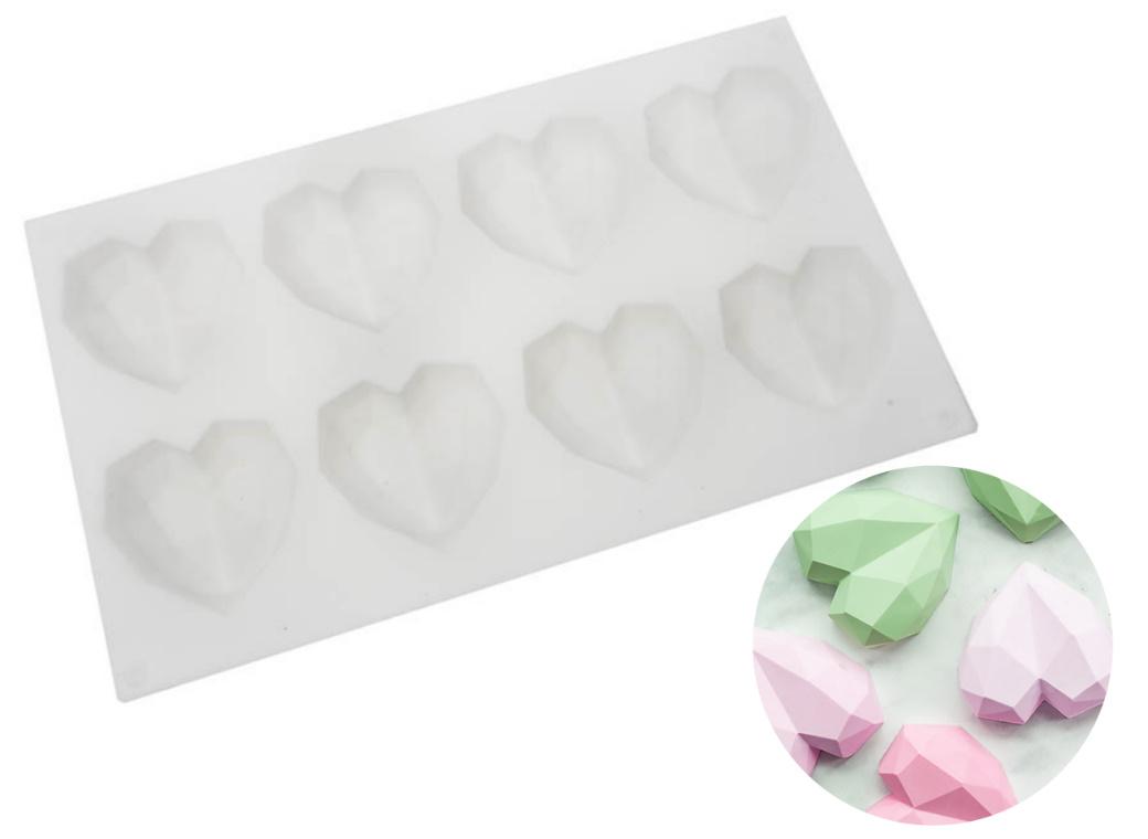 Geo Hearts - Silicone Mould