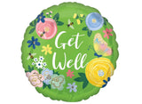 Get Well Floral Foil Balloon