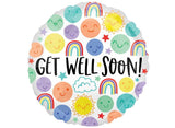 Get Well Soon Happy Doodles Foil Balloon