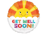 Get Well Soon Smiley Sunshine Foil Balloon