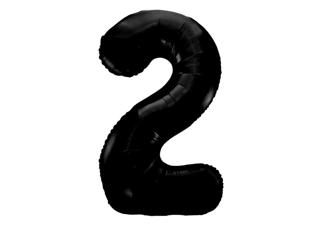 Giant Black Number Foil Balloon - 2