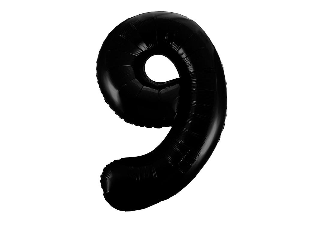 Giant Black Number Foil Balloon - 9