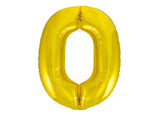 Giant Gold Number Foil Balloon - 0