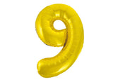 Giant Gold Number Foil Balloon - 9