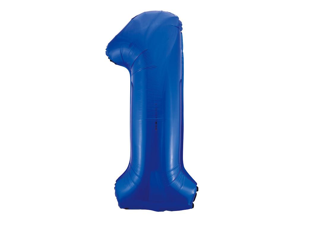 Giant Royal Blue Number Foil Balloon - 1