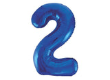 Giant Royal Blue Number Foil Balloon - 2