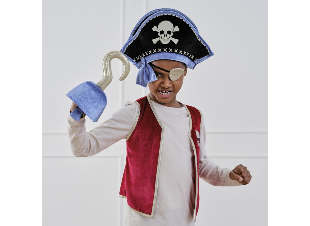 Ginger Ray Pirate Hat, Eye-Patch and Hook Set