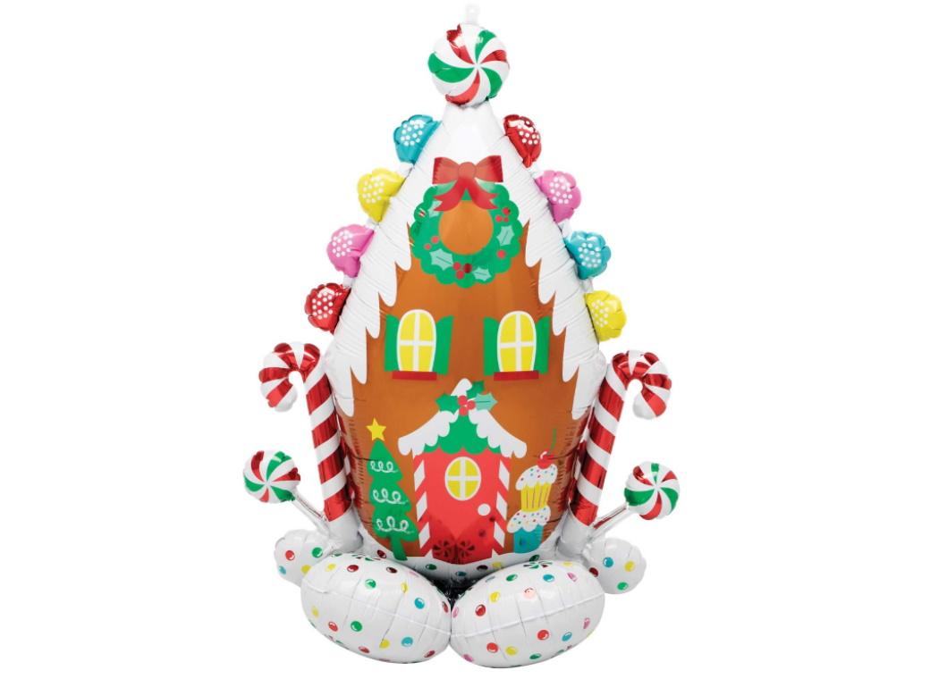 AirLoonz Gingerbread House Foil Balloon