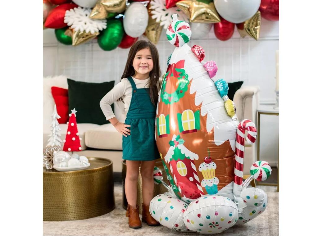 AirLoonz Gingerbread House Foil Balloon