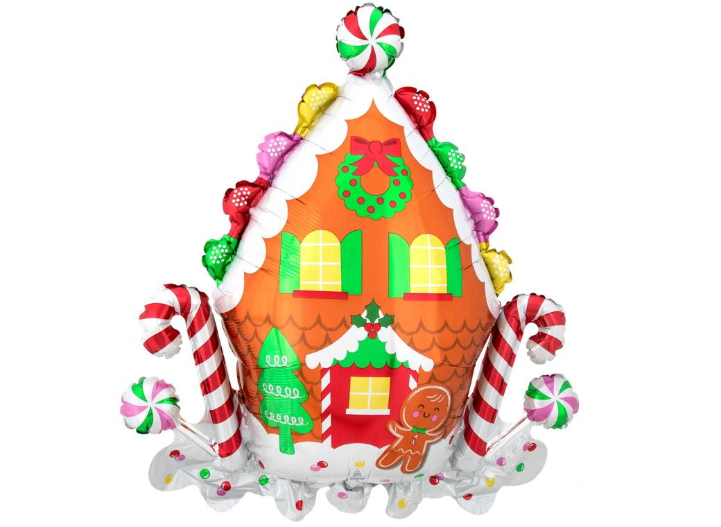 Gingerbread House SuperShape Foil Balloon