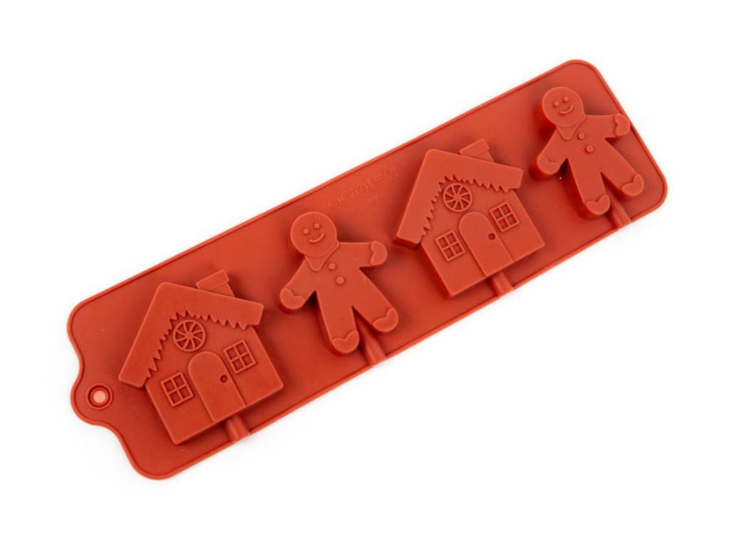 Gingerbread Man & House Silicone Mould