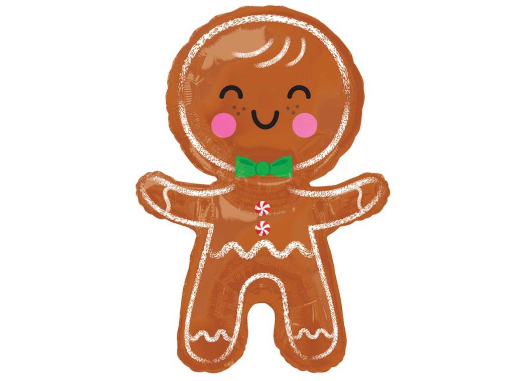 Gingerbread Man SuperShape Foil Balloon