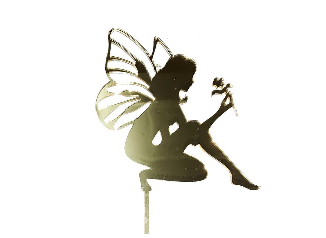 Fairy Cake Topper (Girl) - Gold