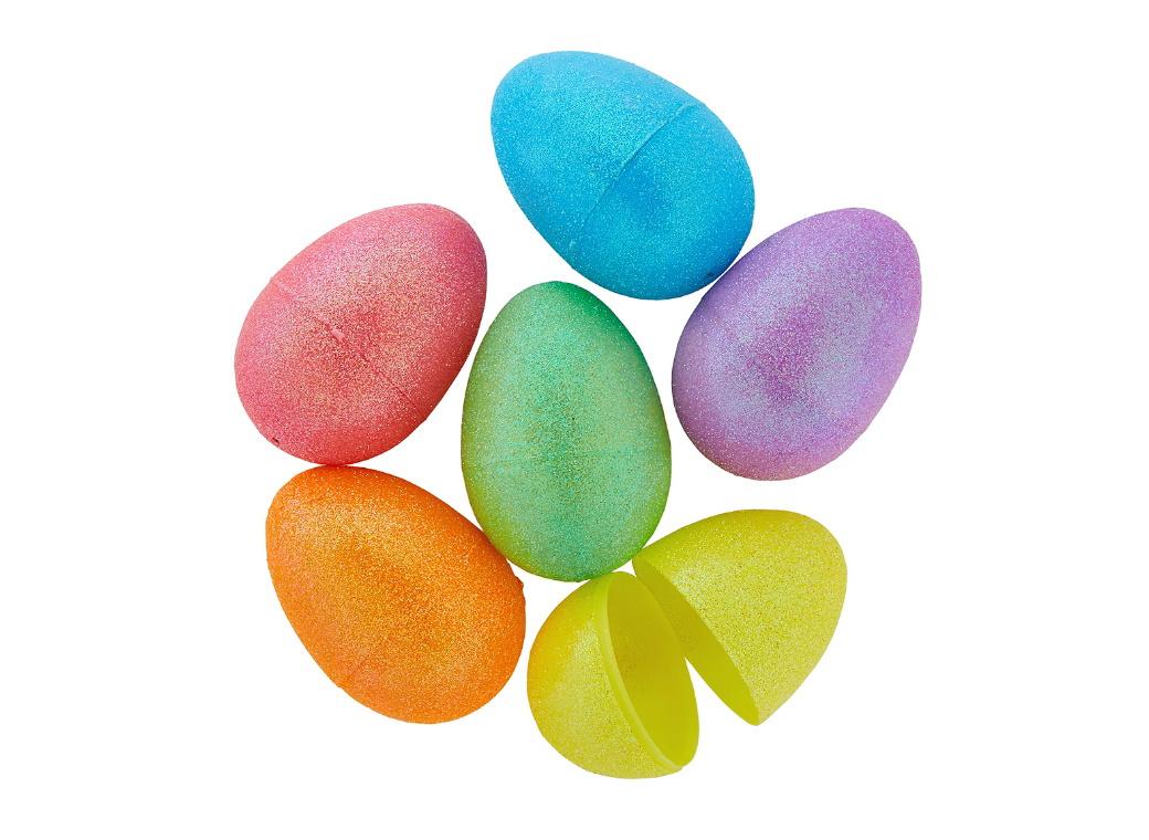 Glitter Fillable Eggs 6pk