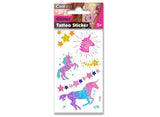 Glitter Temporary Tattoos - Unicorns & Stars