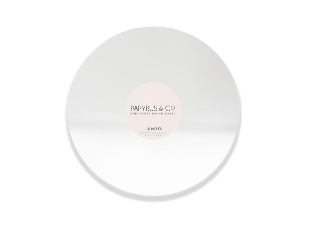 Gloss White Masonite Cake Board Round 10"