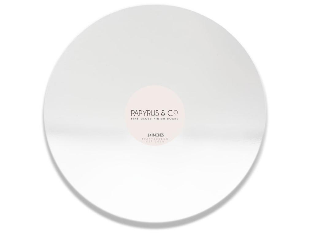 Gloss White Masonite Cake Board Round 14"