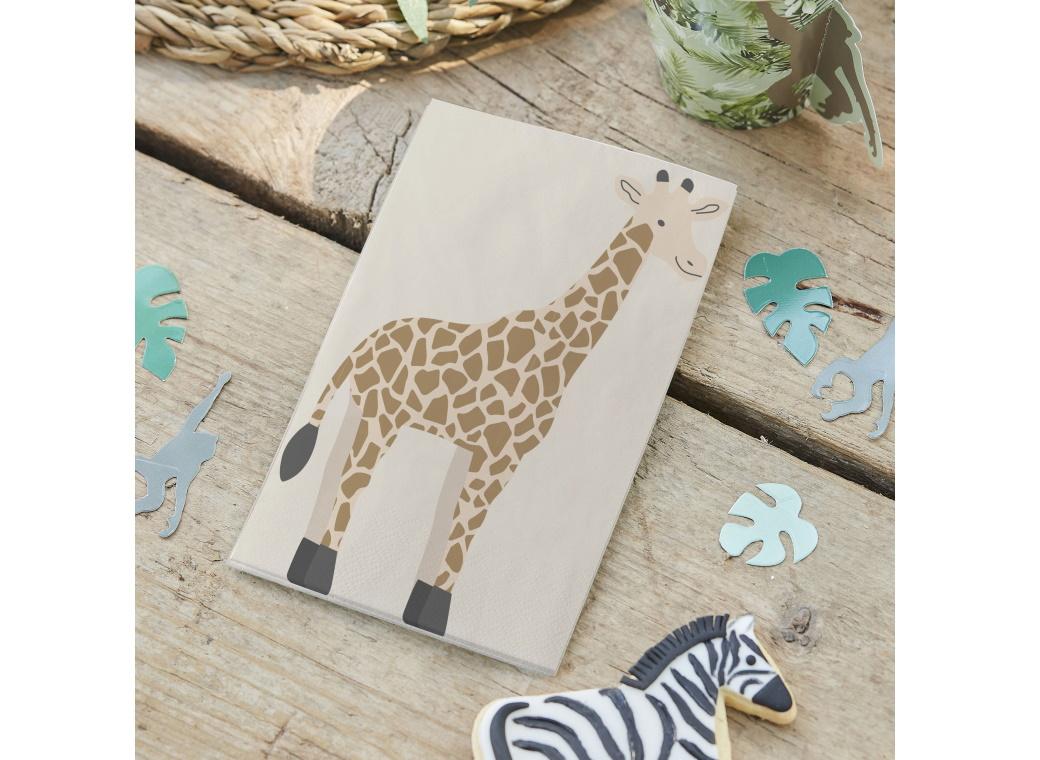 Go Wild Giraffe Napkins 16pk