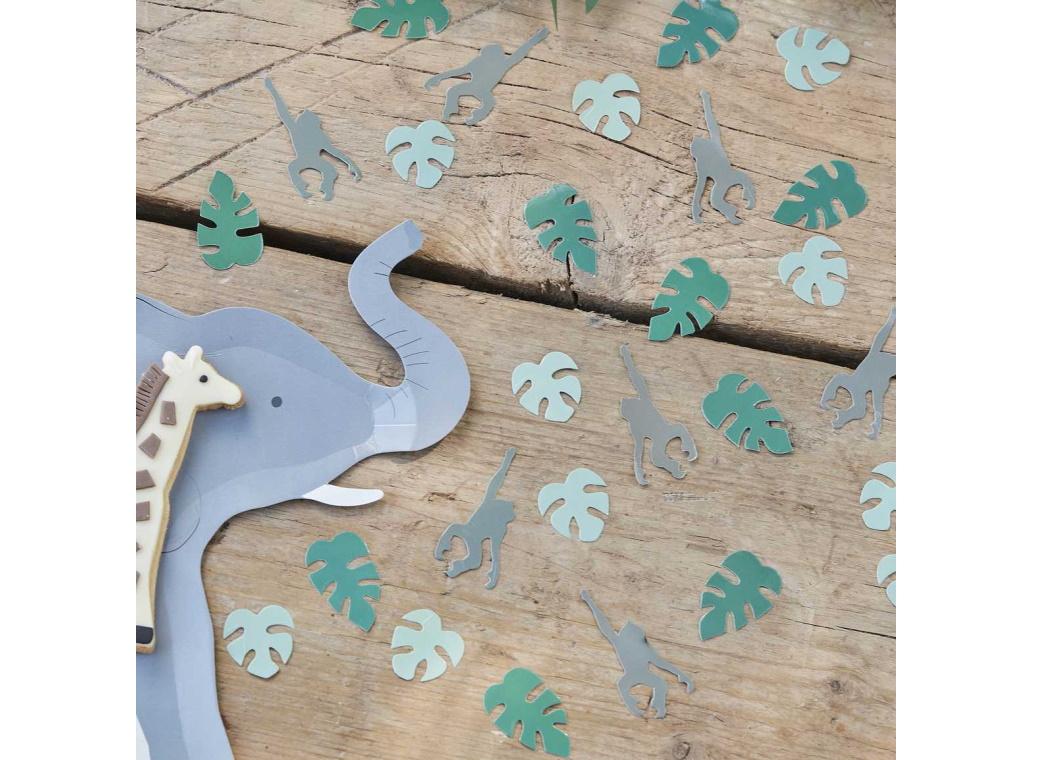 Go Wild Leaf & Monkey Table Confetti