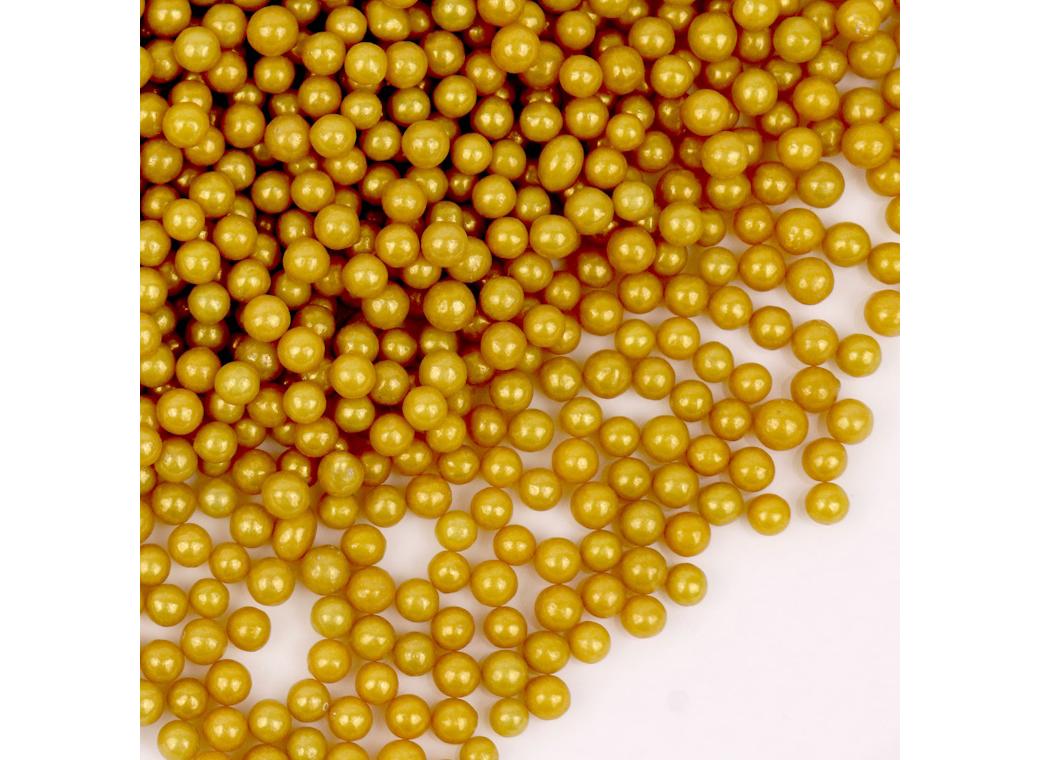 GoBake 4mm Sugar Pearls - Gold