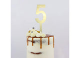 GoBake - Large Gold Mirror Number Topper 5