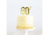 Gold Metal Cake Topper - 60th