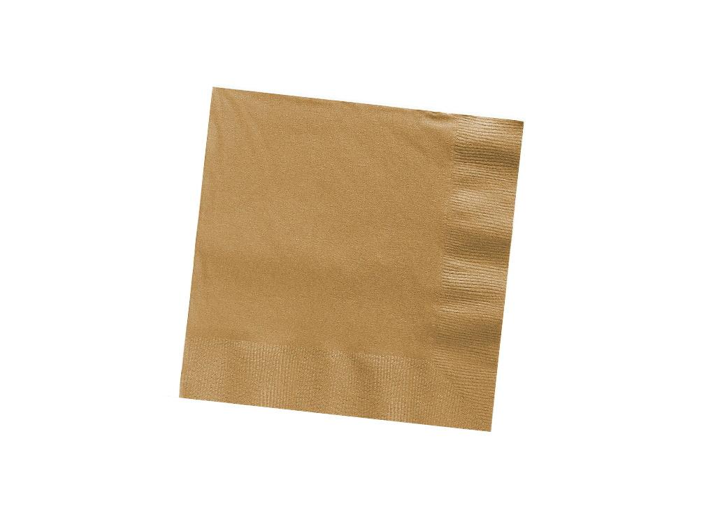 Gold Beverage Napkins 40pk