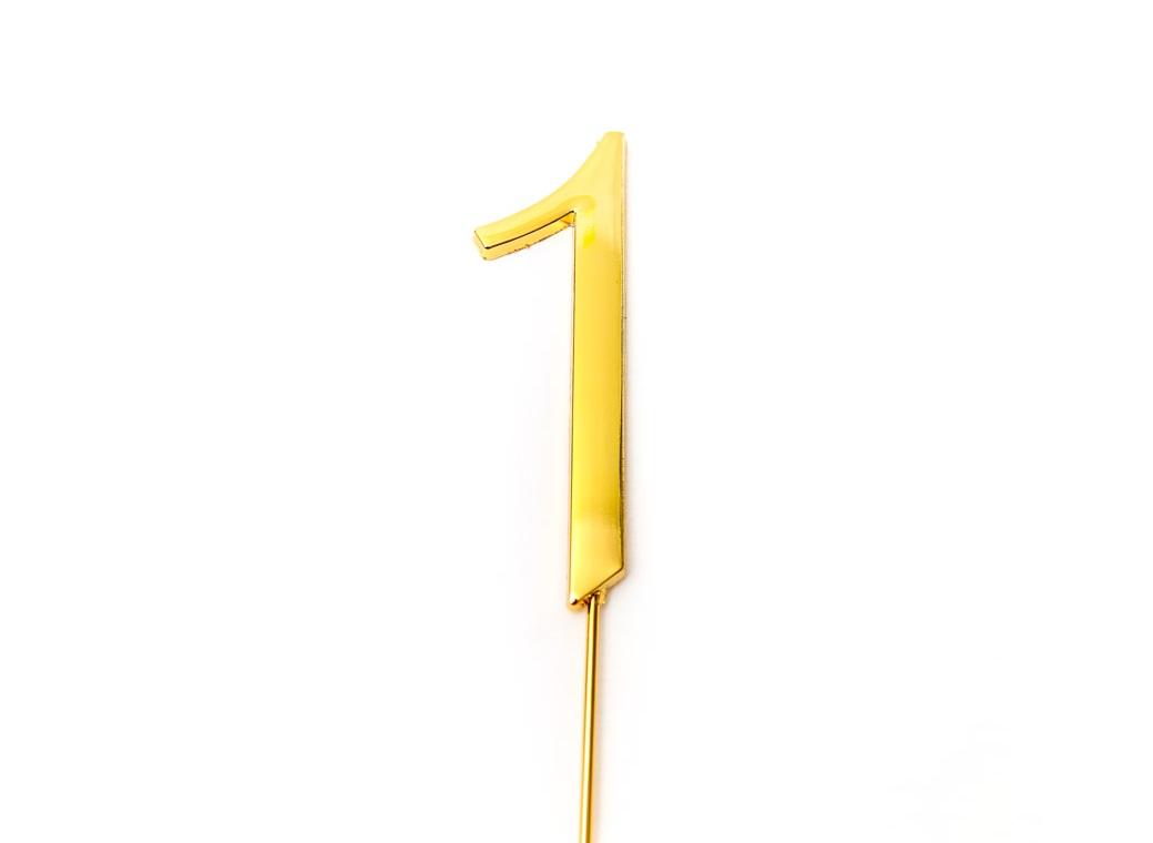 Gold Cake Topper - Number 1