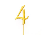 Gold Cake Topper - Number 4