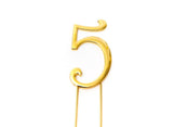 Gold Cake Topper - Number 5