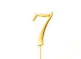 Gold Cake Topper - Number 7