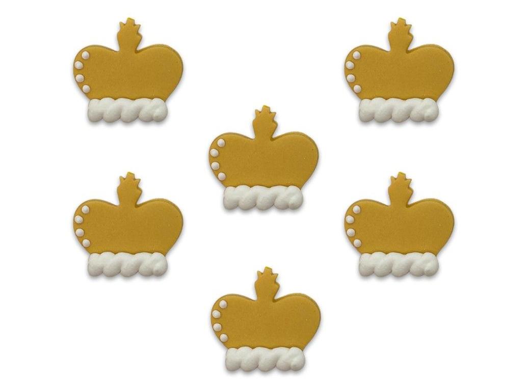 Gold Crown Sugarcraft Toppers 6pk