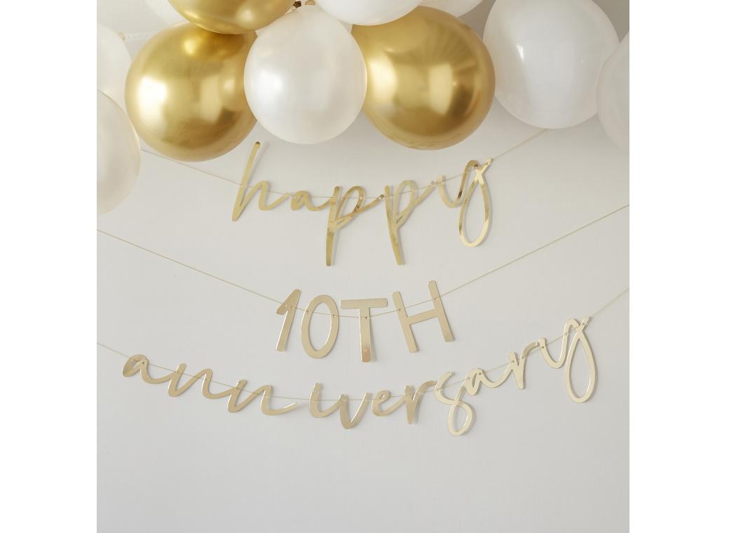 Gold Customisable Anniversary Bunting