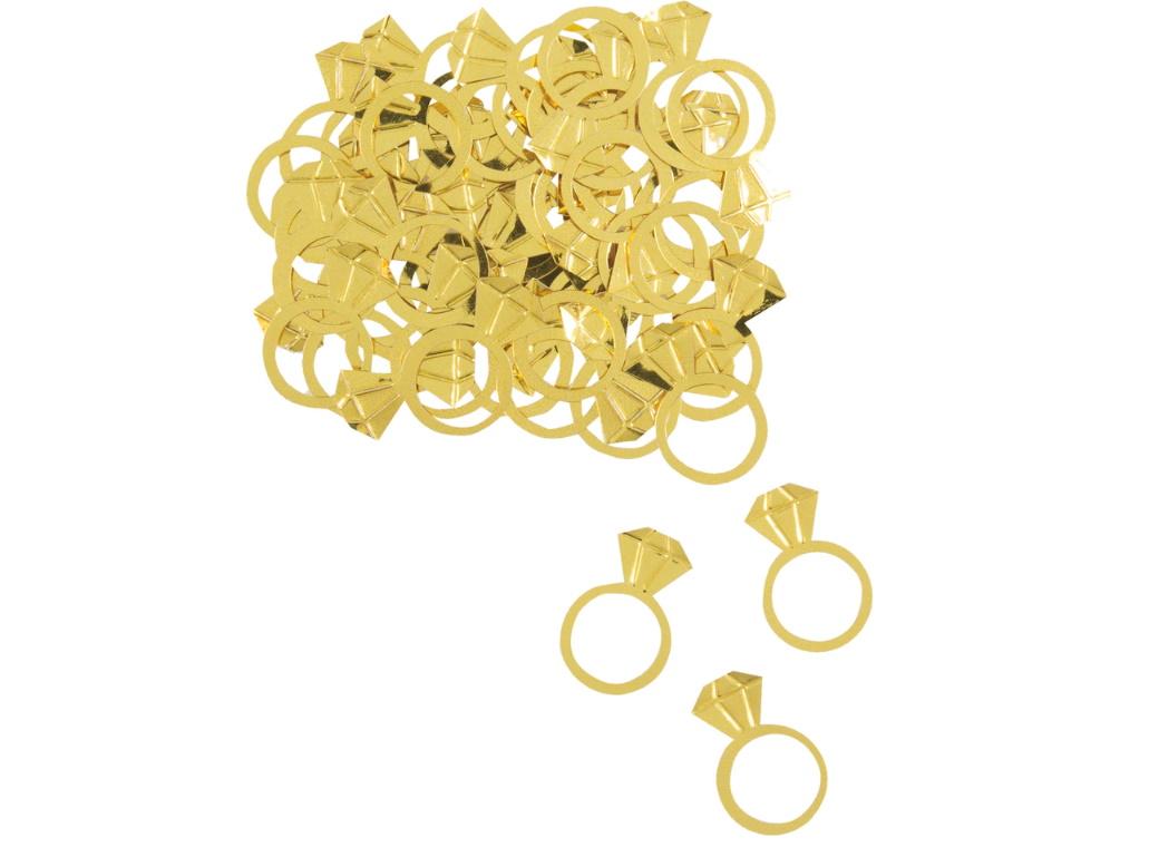 Gold Diamond Ring Confetti Scatters