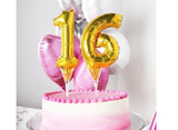 Gold Balloon Cake Topper No 7